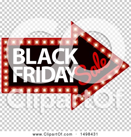450x470 Clipart Of A Black Friday Sale Arrow Marquee Sign
