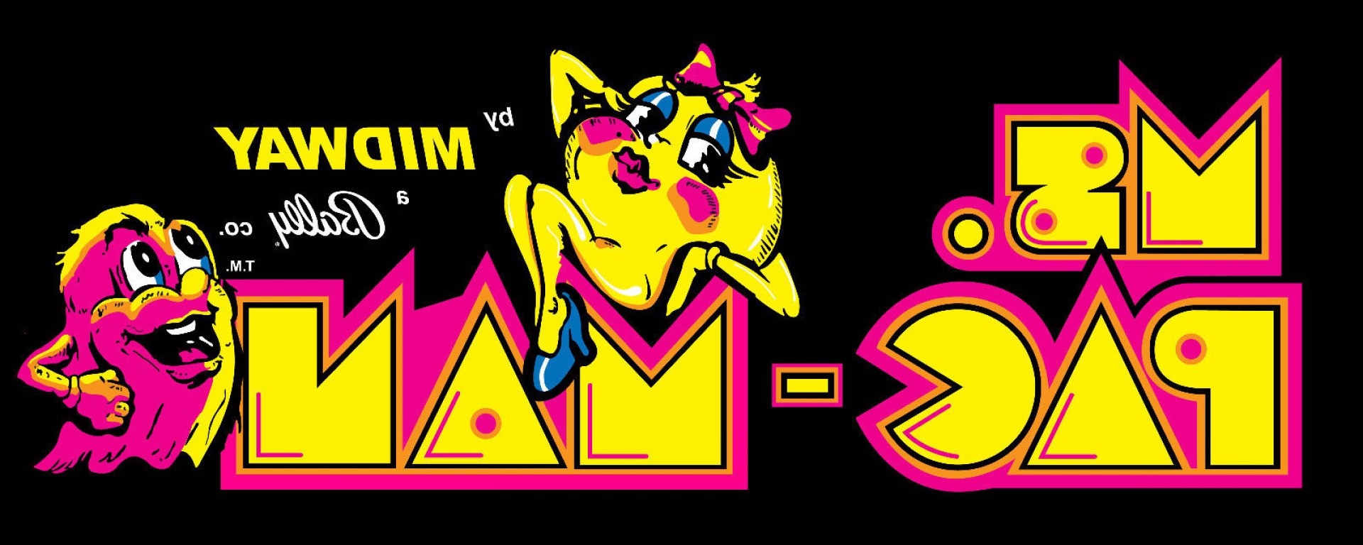 1920x768 Ms Pac Man Marquee Black Version Soidergi