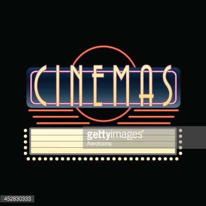 414x414 Movie Marquee Vector Winter Film Design