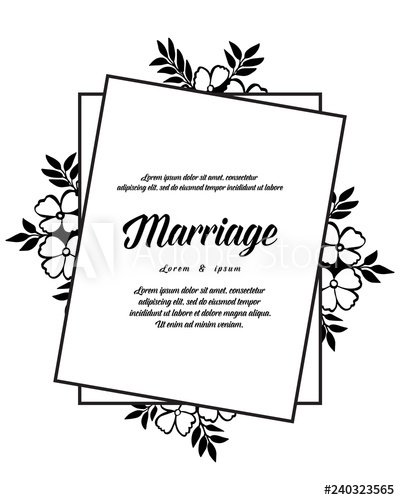 400x500 Invitation With Floral Background For Marriage Vector Illustration