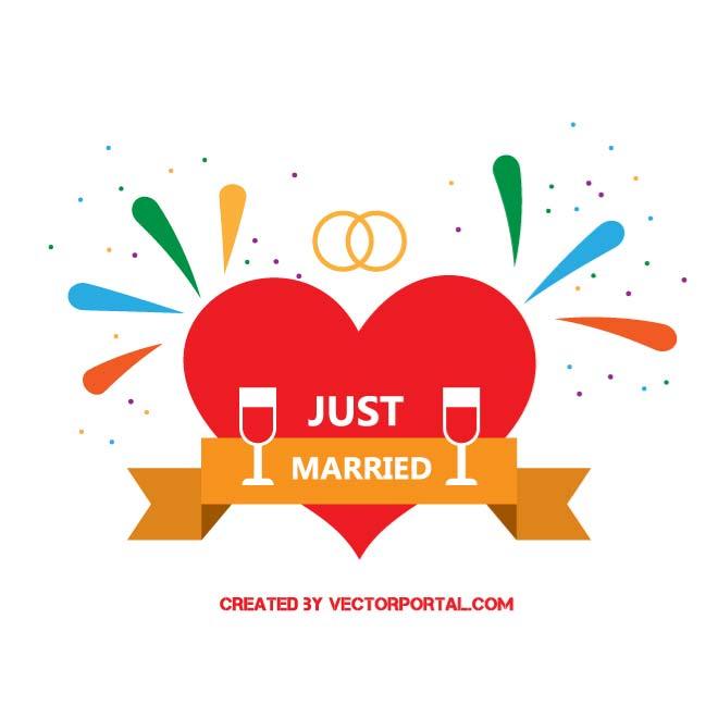 660x660 Just Married Vector Graphics