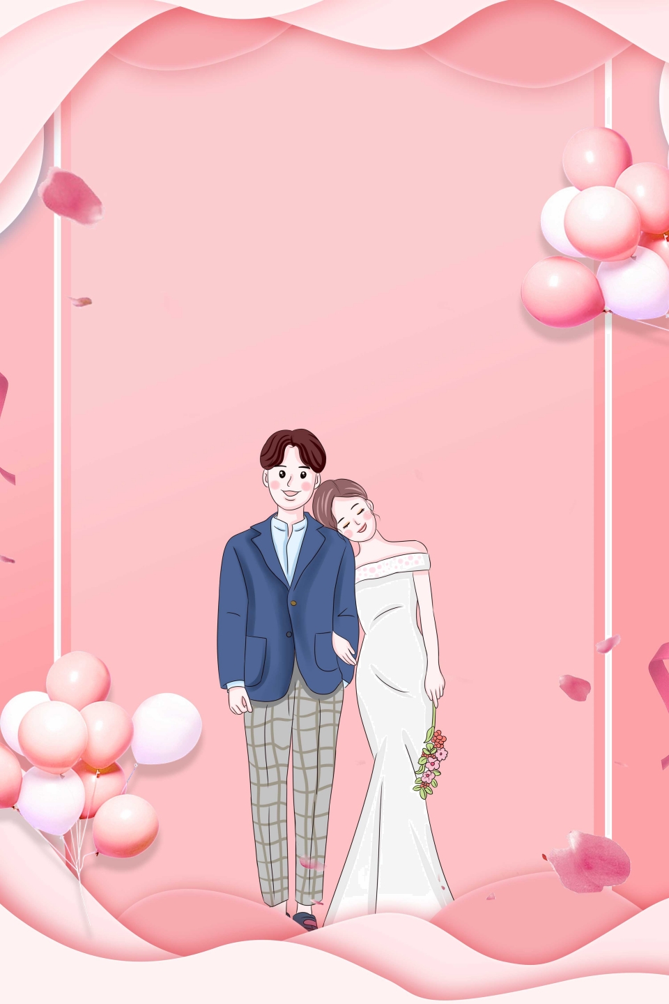 960x1440 Let S Get Married Wedding Romantic Wedding Vector Poster