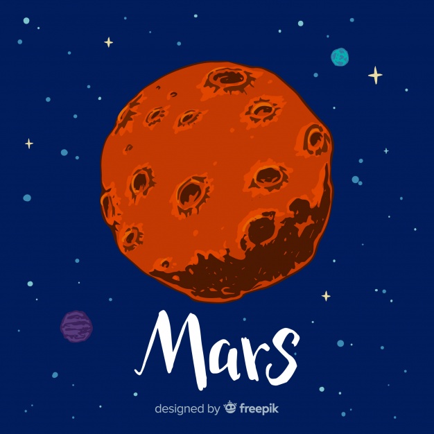 626x626 Mars Hand Painted Background Vector Free Download