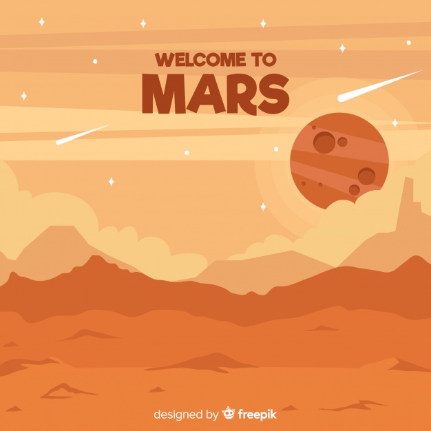626x626 Mars Landscape Background Vector Free Download