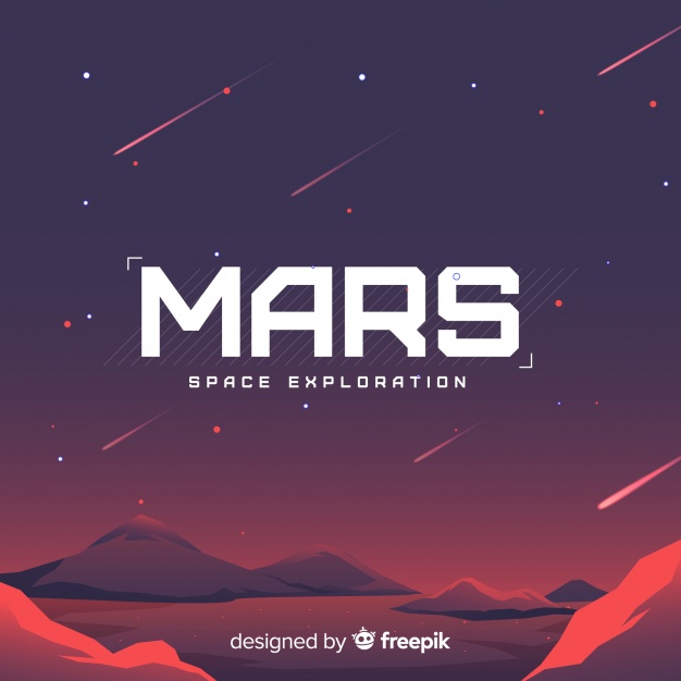626x626 Mars Landscape Background With Flat Design Vector Free Download