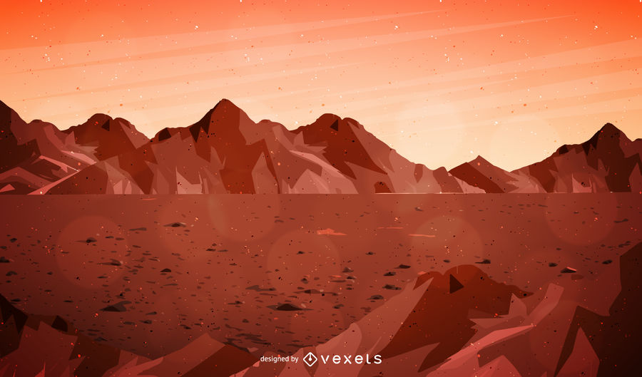 900x529 Mars Landscape Illustration