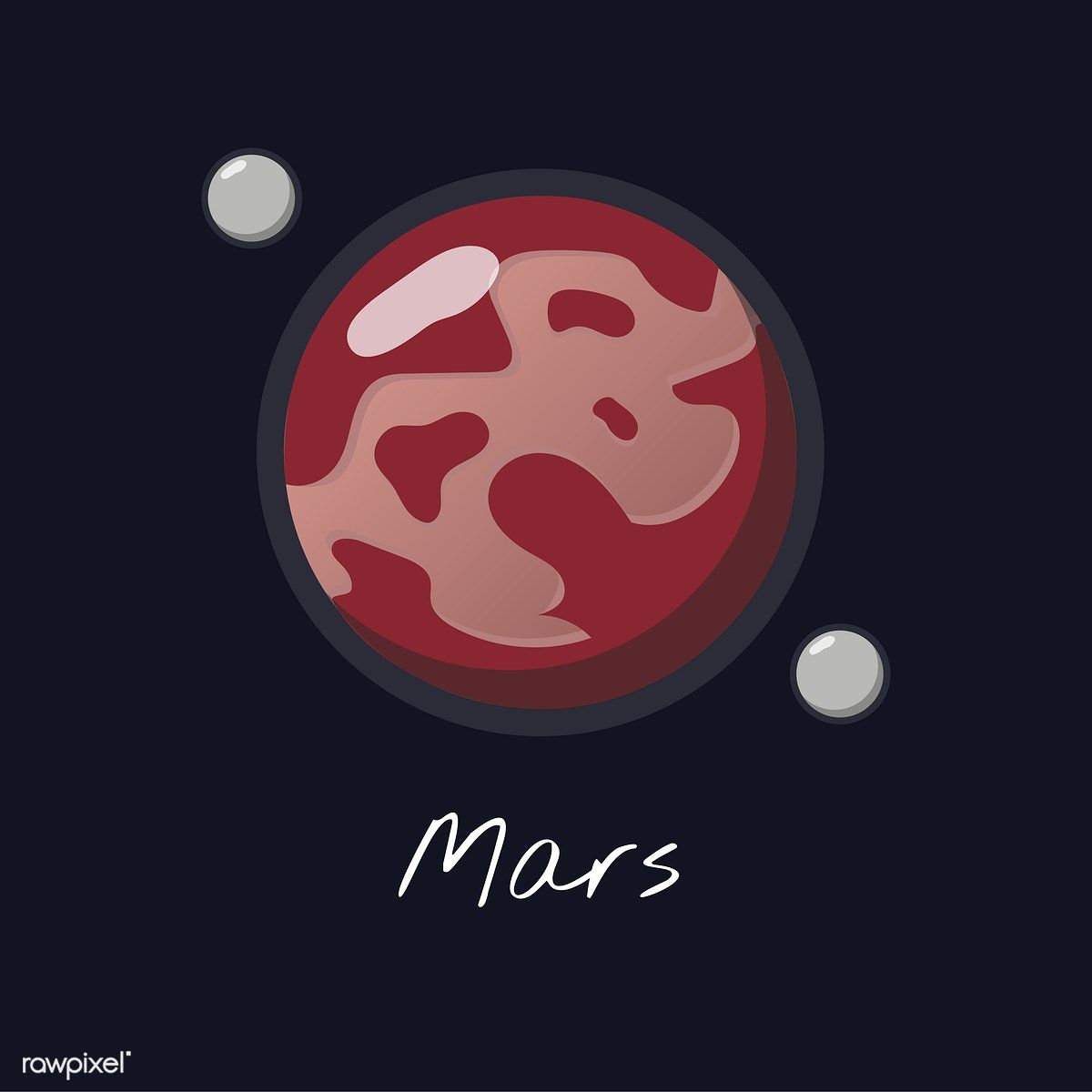 1200x1200 Planet Mars Vector Free Image