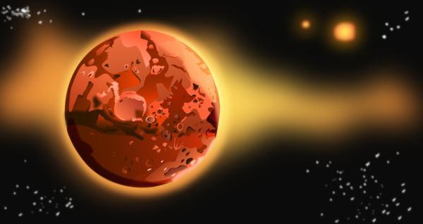 600x318 Planet Mars Vector
