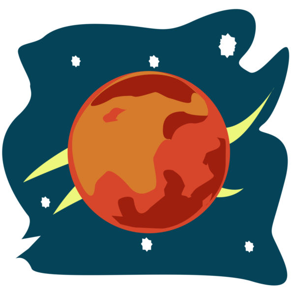 600x600 Vector Planet Mars
