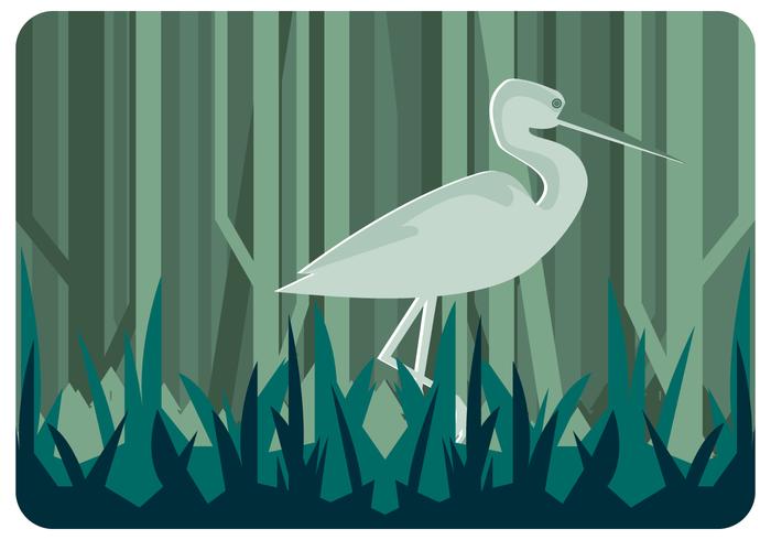 700x490 Heron On The Marsh Vector