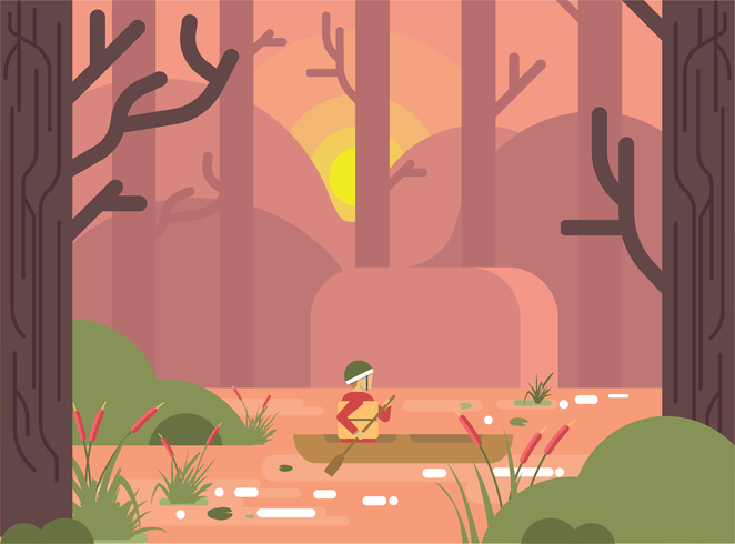 662x490 Man At Marsh Vector