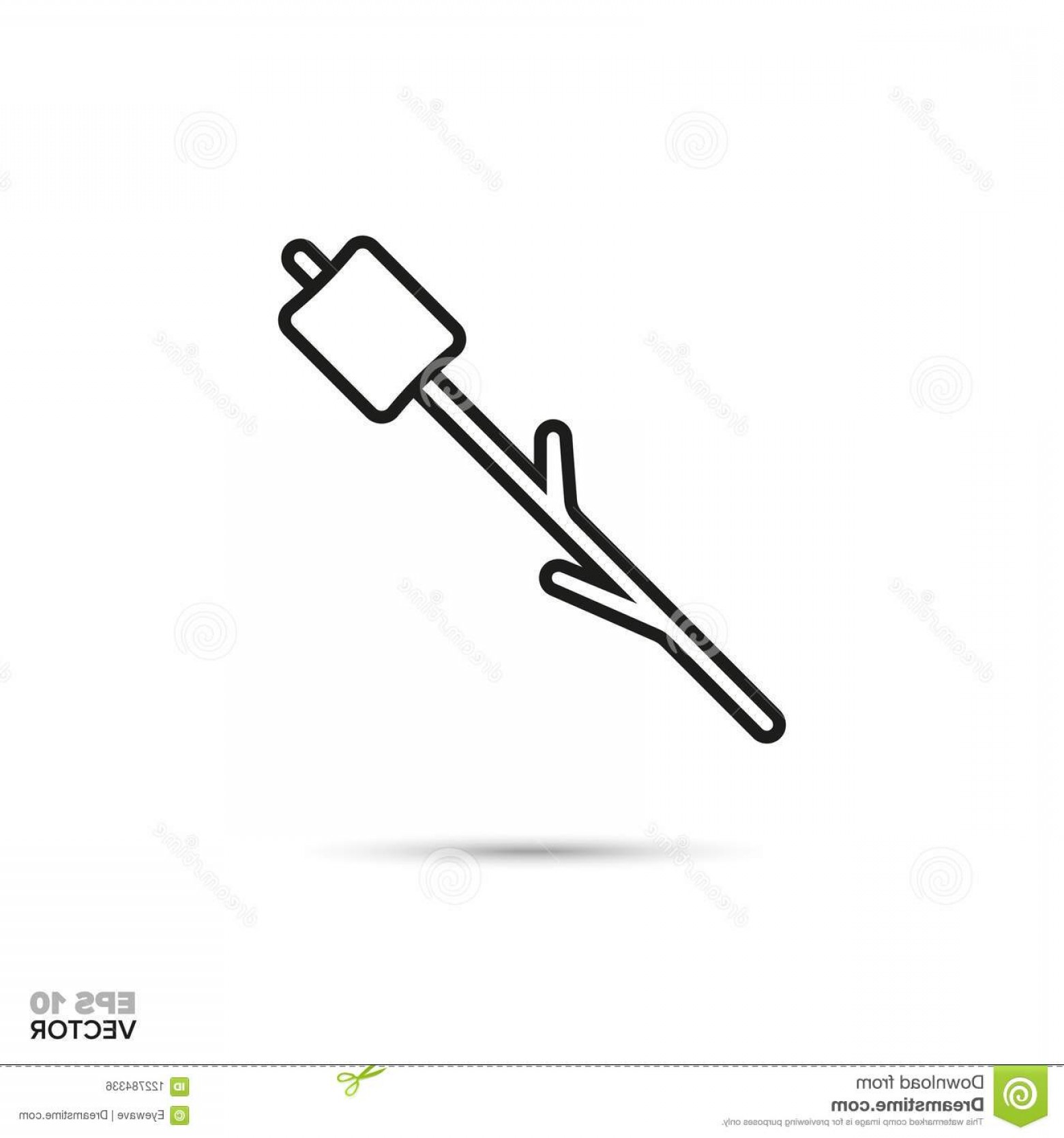 1560x1668 Marshmallow Stick Vector Line Icon Marshmallow Stick Vector Line