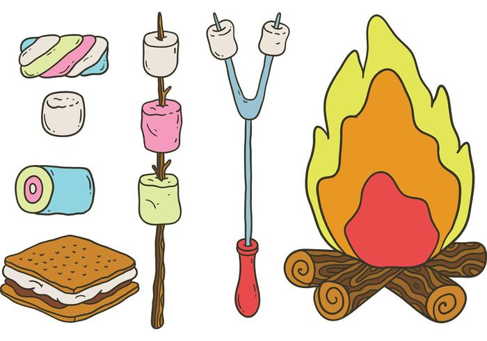 700x490 Camp Marshmallows Vectors