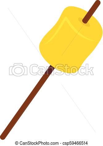 334x470 Yellow Marshmallow Icon, Flat Style Yellow Marshmallow Icon Flat