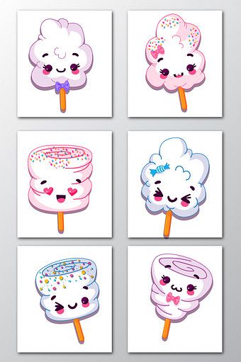 340x511 Cute Hand Drawn Marshmallow Vector Material Pikbest Graphic