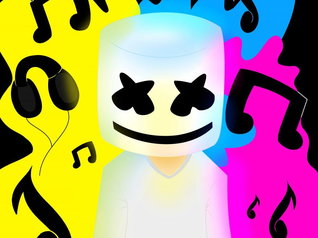 1024x768 Marshmello Logo Wallpapers