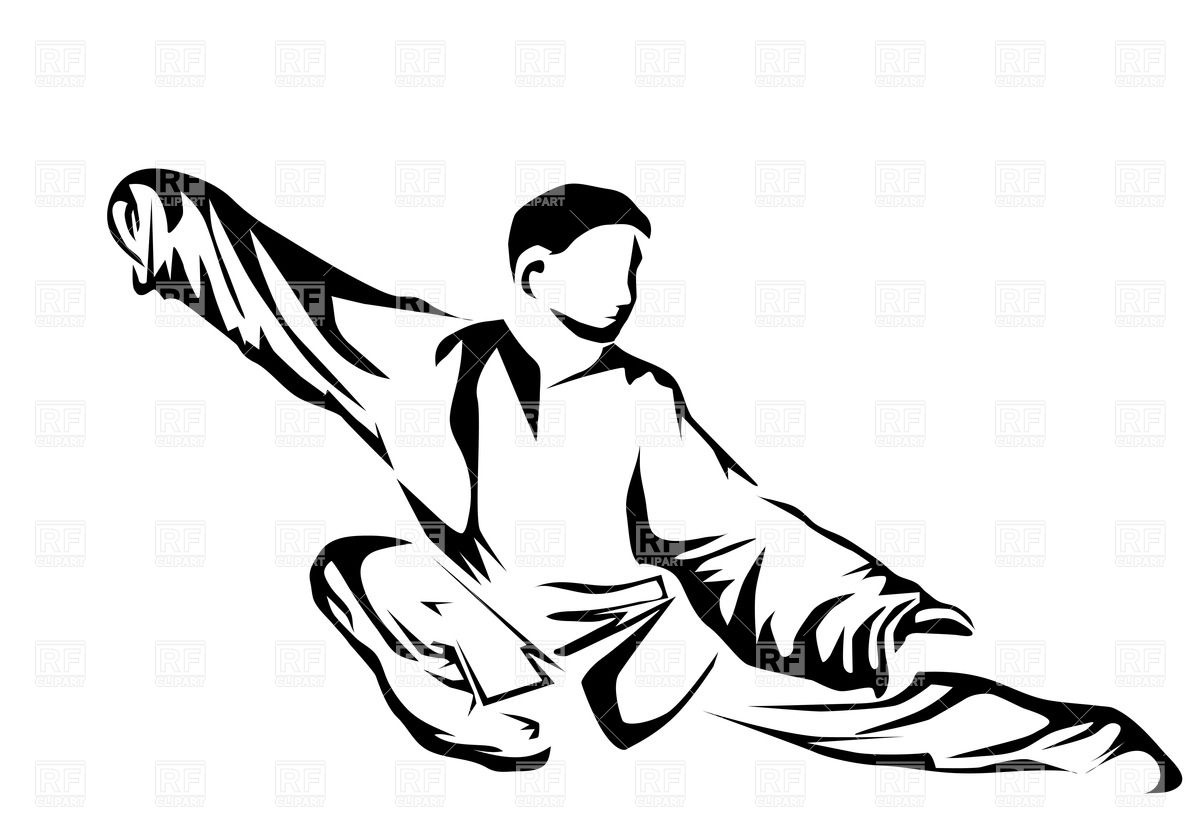 1200x826 Wushu Martial Artist Vector Image Of People Arkela