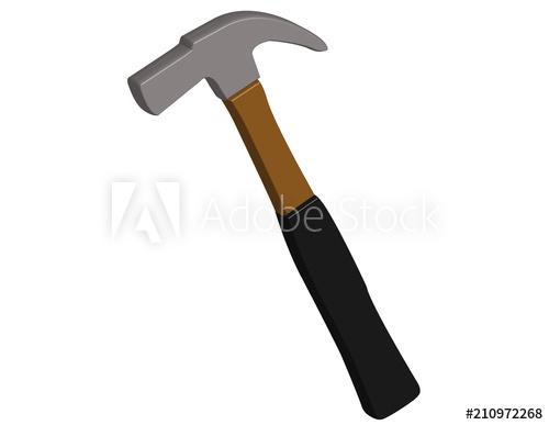 500x387 Martillo Sobre Fondo Blanco