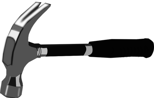 500x319 Vector Image Of Hammer With Black Rubber Handle