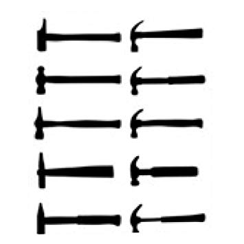 355x355 Alfombrilla De Siluetas Negras De Martillo, Vector Amazon