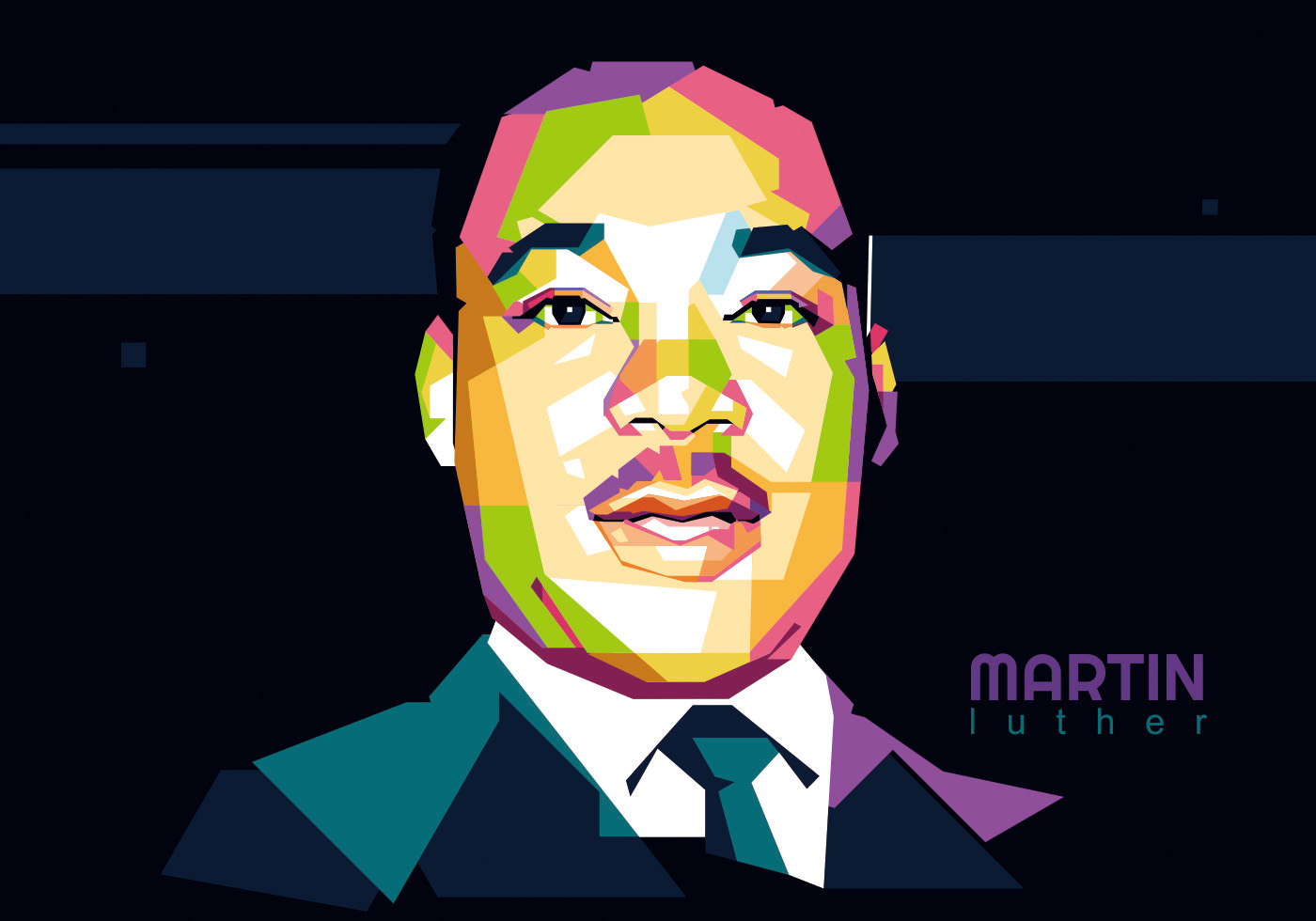 1400x980 Martin Luther King Jr Free Vector Art