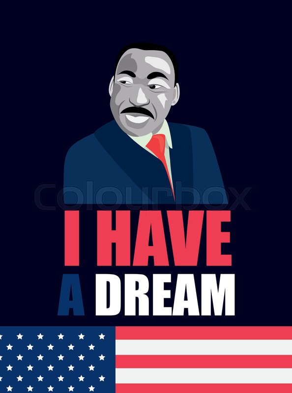 594x800 Martin Luther King Jr Portrait Vector Stock Vector Colourbox