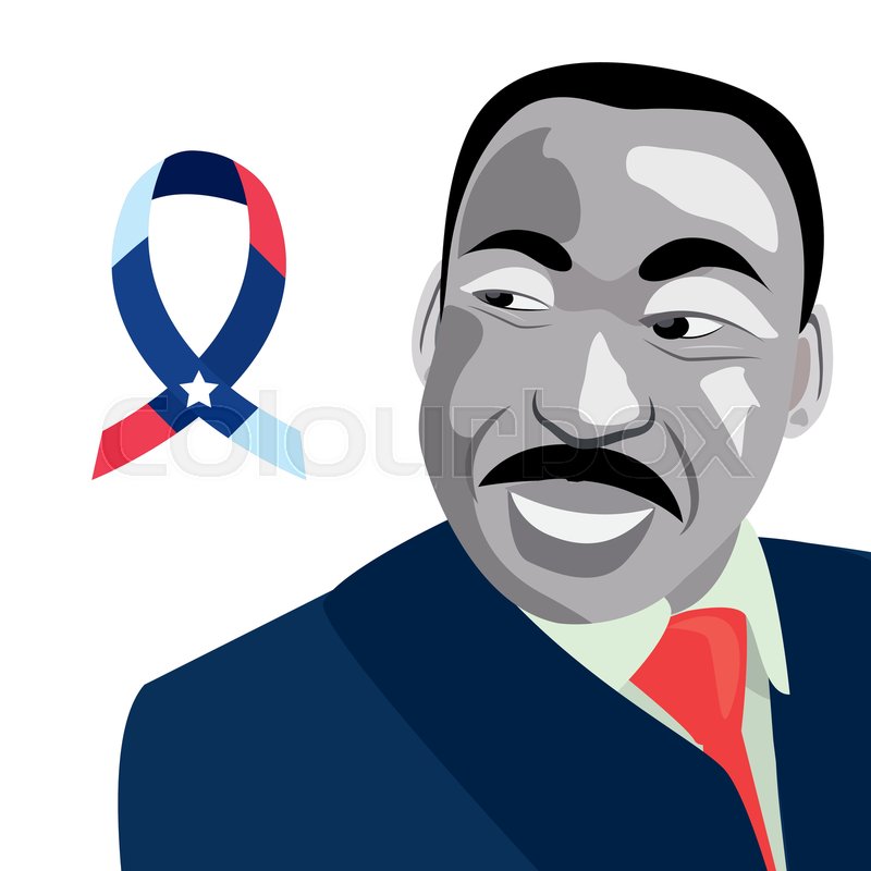800x800 Martin Luther King Portrait Symbol Stock Vector Colourbox