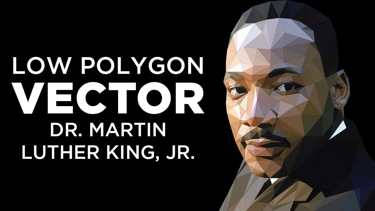 1280x720 Low Polygon Vector Martin Luther King Jr