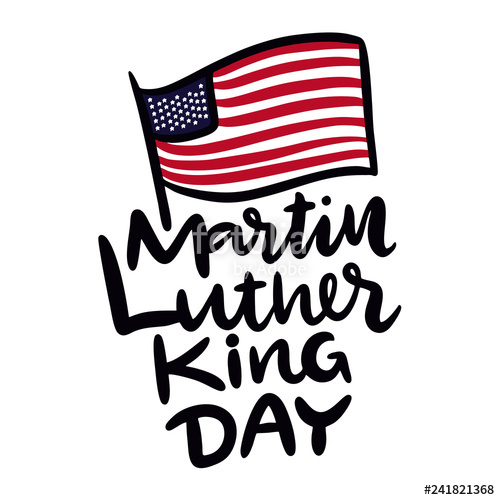 500x500 Martin Luther King Jr Day Hand Drawn Vector Lettering Holiday
