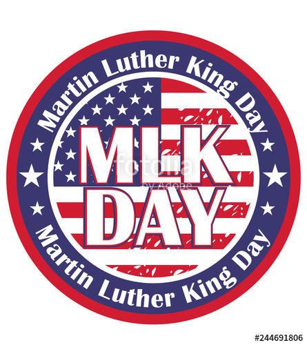 445x500 Martin Luther King Day Grunge Rubber Stamp On White, Vector