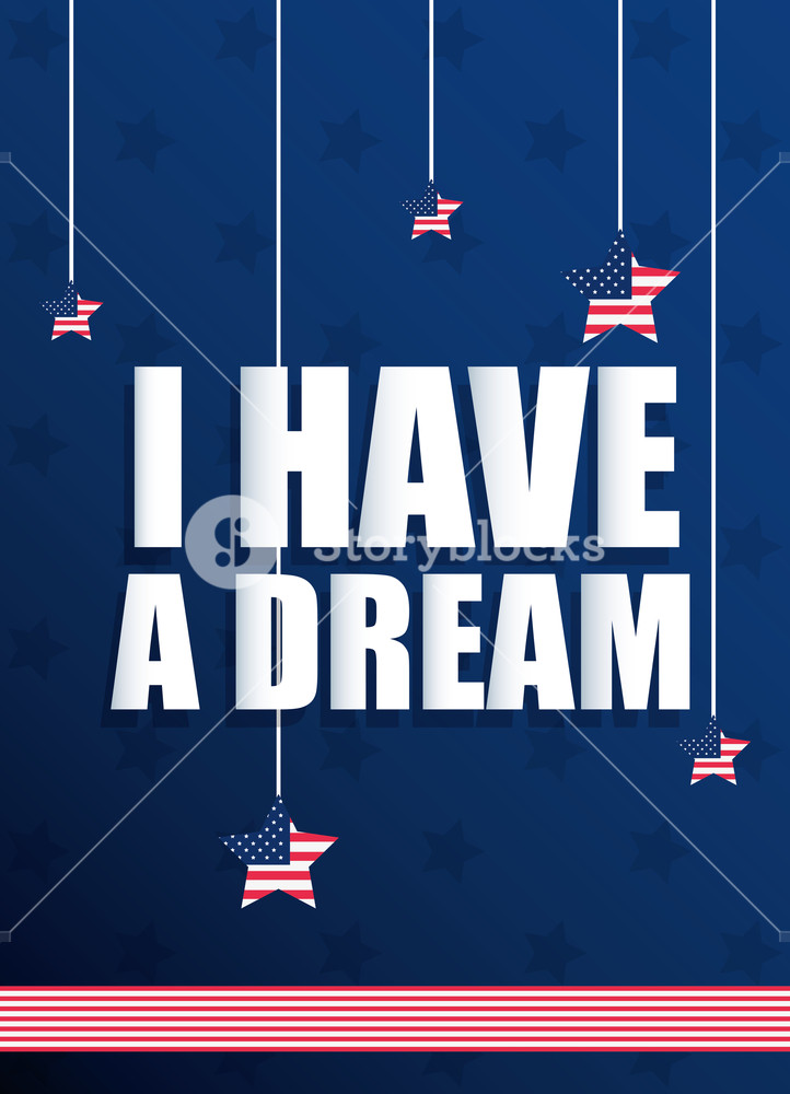 722x1000 I Have A Dream Martin Luther King Vector Illustration Royalty Free