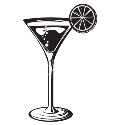 380x400 Cocktail Glass With Lemon Vector