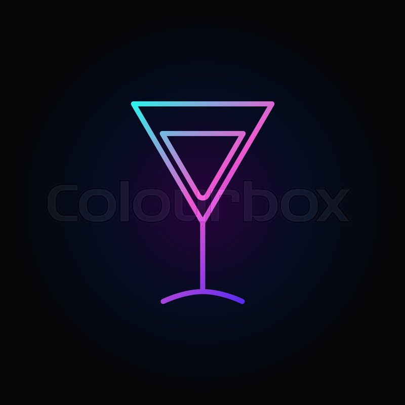 800x800 Colorful Martini Glass Vector Icon