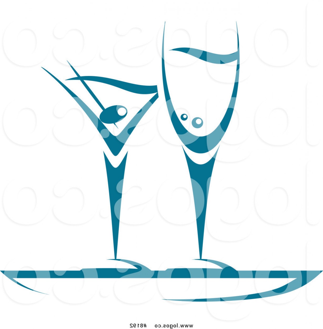 1228x1252 Martini Glass Vector Logo Savoyuptown