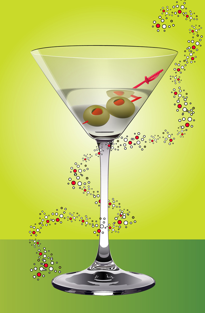 850x1300 Martini Cocktail Vector Art Graphics