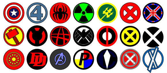 580x254 Vector Marvel Logos