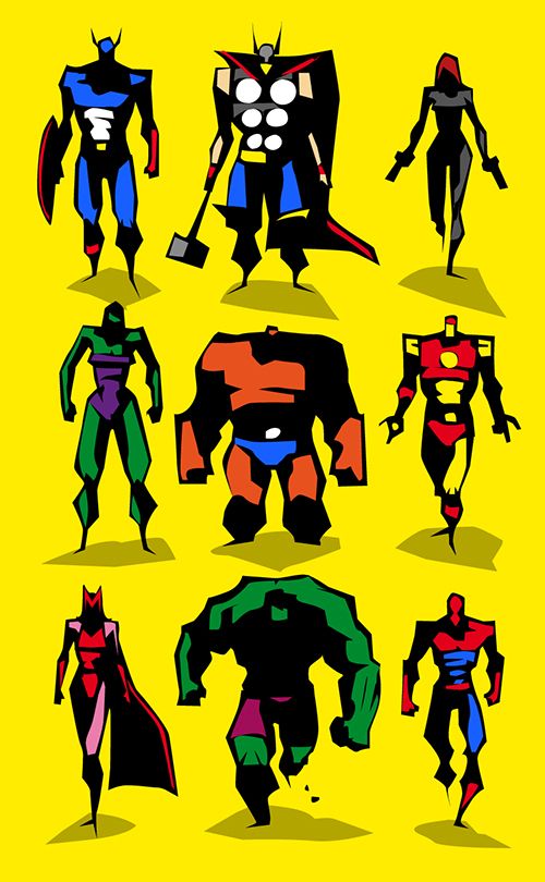 500x810 Marvel Dc Motu Vector Sketches On Character Design Served