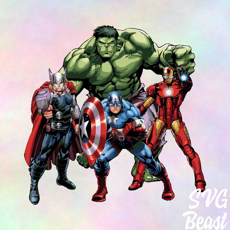 794x793 Marvel Vector Pdf Instant Download Clipart Etsy