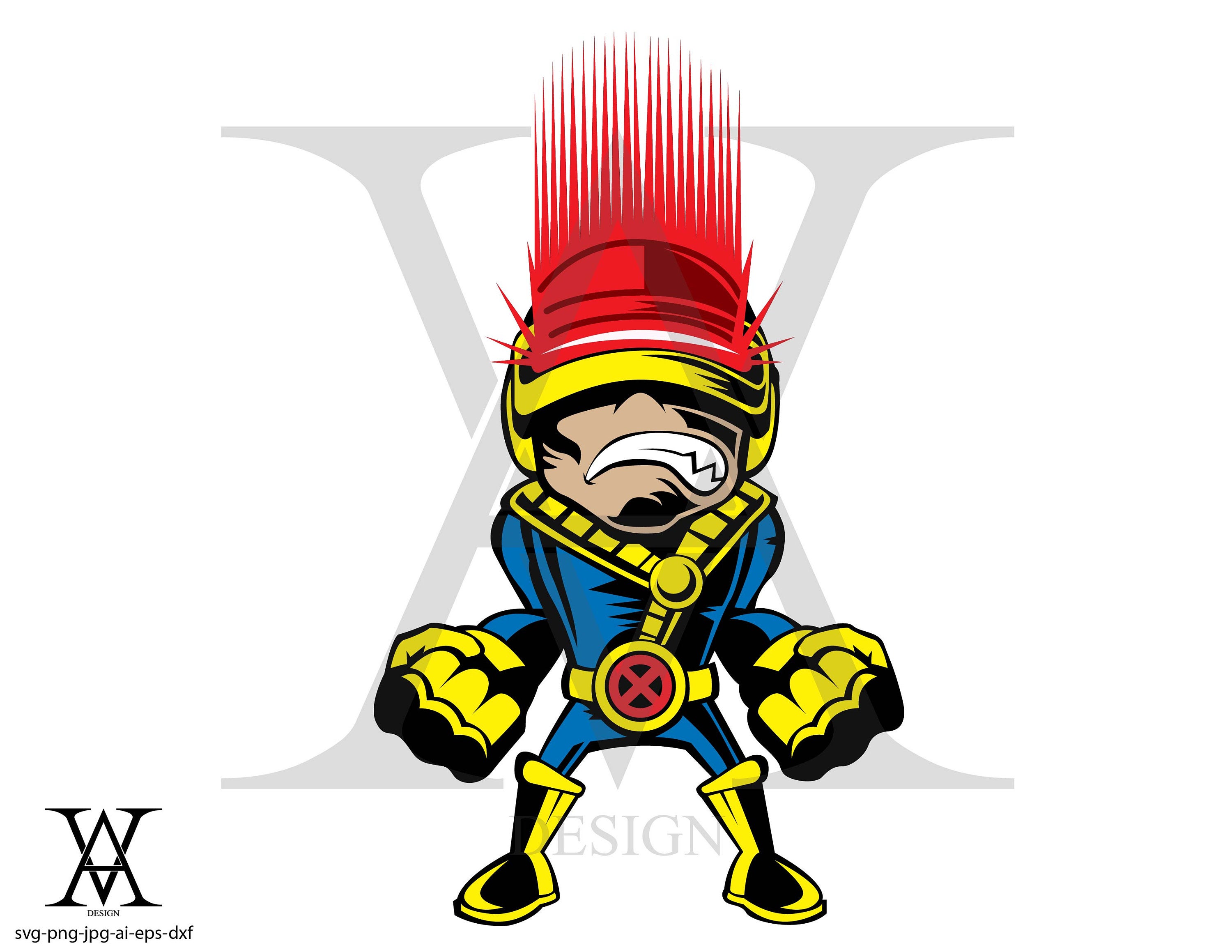 3000x2318 Cyclops X Men Clipart Marvel Vector Instant Download Etsy