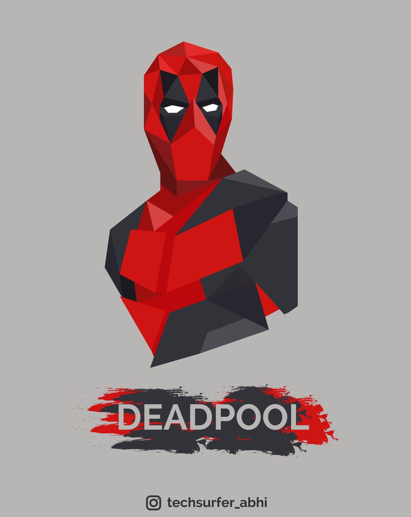 1419x1785 Low Poly Art Of Deadpool Vector Art Of Deadpool