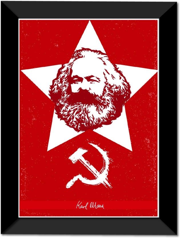 630x832 Karl Marx Wall Poster Frame Fine Art Print