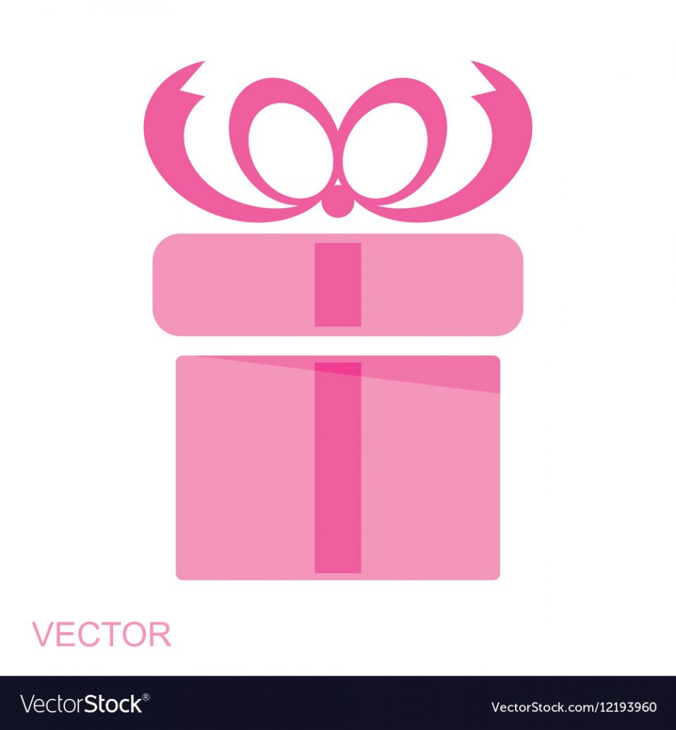 958x1035 Gift Ideas Pink Box Icon Royalty Free Vector Image Vectorstock