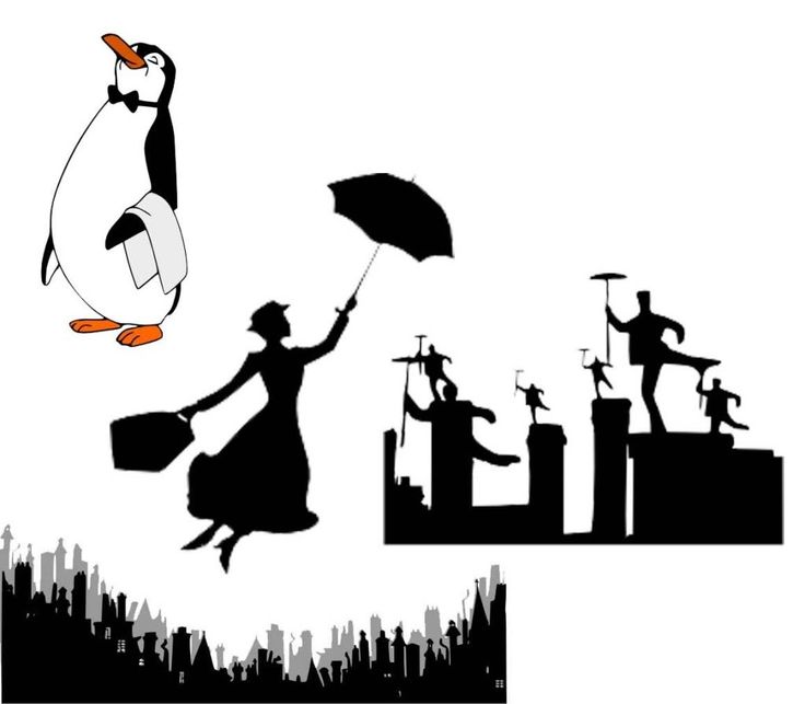 Mary Poppins Penguins Clip Art Free Image 736x643 Mary Poppins Penguins Clip Art Free Image