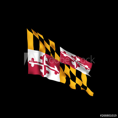 500x500 Maryland State Flag Vector Illustration Of Maryland Flag, Usa