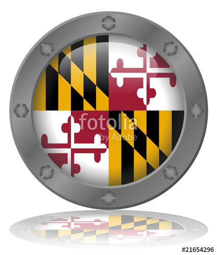 425x500 State Of Maryland Flag Web Button