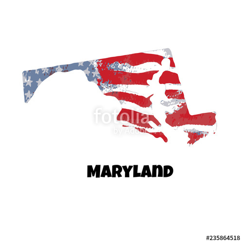 500x500 State Of Maryland United States Of America Vector Illustration