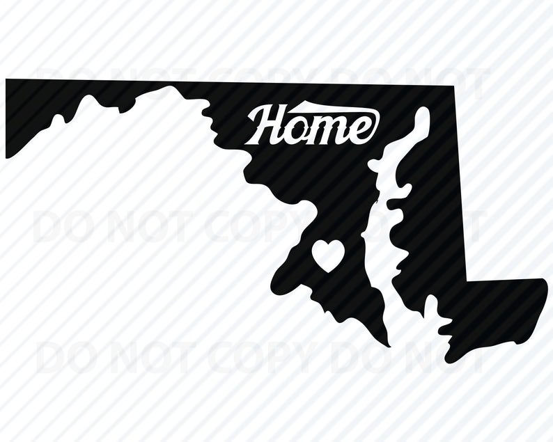 794x635 Maryland Home State Map For Cricut The Old Line Etsy