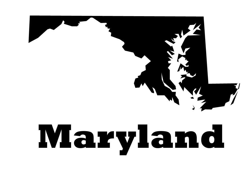 1024x707 Collection Of 'maryland State Silhouette' Download More Than