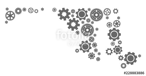 500x262 Map Of Maryland State Created With Gray Engine Symbols Vector