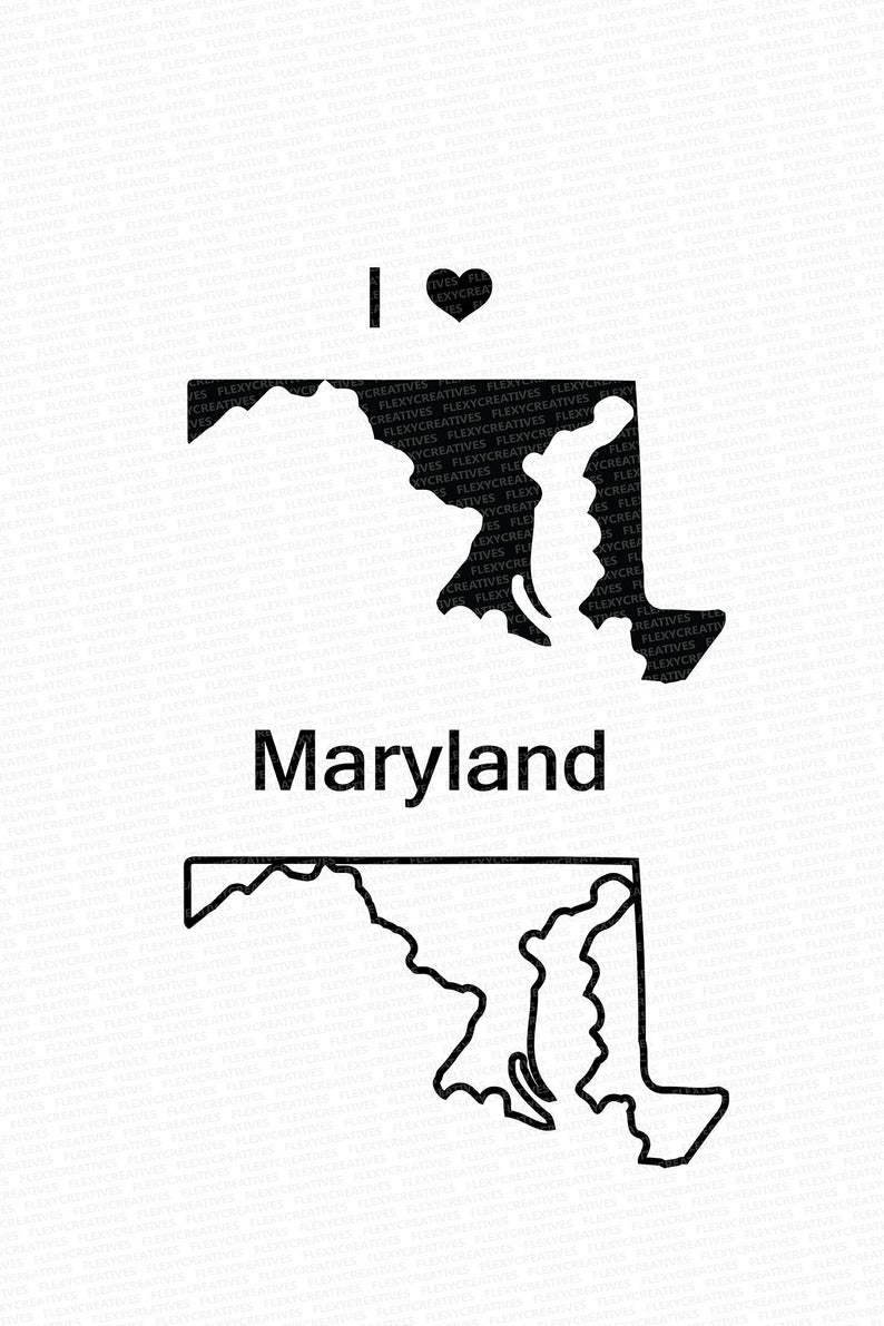 794x1191 Maryland Vector State Clipart Maryland Clip Art Maryland Etsy